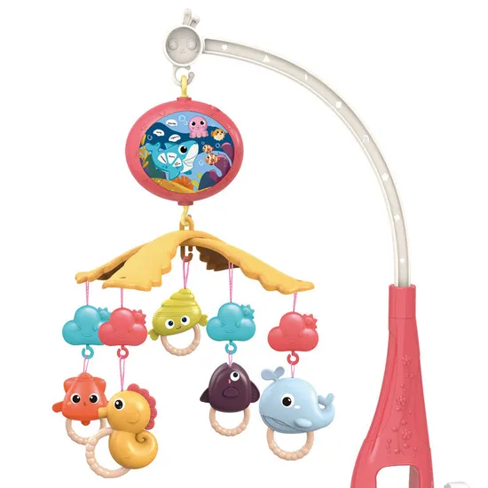 Remote Control Baby Rattles Crib Hanging Bed Bell Music Toy Mobile Withprojector Toys