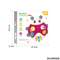 Battery Operated Baby Rattles Montessori Silicone Press Button Game 0-24 Months Toys with Light Music for Hand Eye Coordination Train