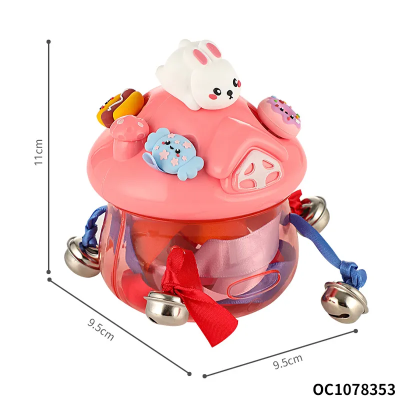 Cognitive Enlightenment Montessori Color Sorting Sensory Small Bell Pull String Baby Rattle Toy From 12 to 18 Months