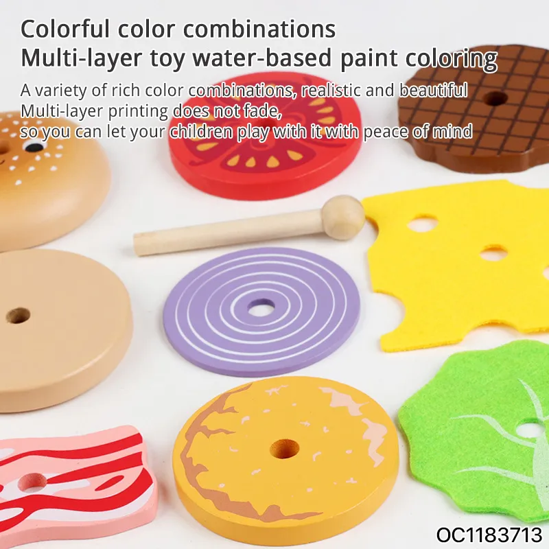 Wholesale Funny Role Play Big Pretend Plastic Play House Preschool Children Wooden Fast Food Kitchen Cooking Toys Set