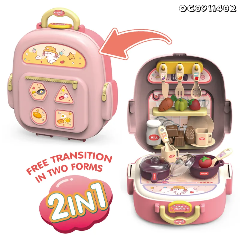 Wholesale Plastic Pretend Play Pink Vegetable Fruit Food Kitchen Cooking Unboxing Toys for Kids