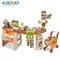 65PCS Food Luxury Big New Cash Register for Kids Home Grocery Supermarket Store Toy