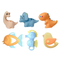 Wholesale Montessori Hand Puppet Dinosaur Soft New Born Baby Products Montessori Sensory Chew Silicone Baby Teether Toys for Baby