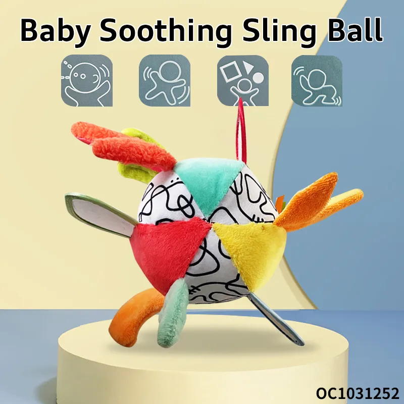 Rattle Ball Plush Stuffed Infant Toys Gift Baby Crib Hanging Rattle Toys Sensory Montessori Soft Balls Toy for Babies Soothing Toys