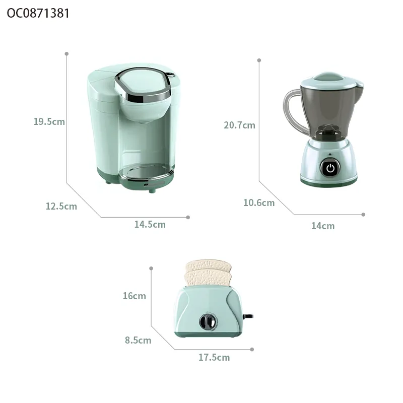 Wholesale Funny Juice Maker Coffee Bread Machine Children's Plastic Appliance Mini Kitchen Tool Pretend Play Toys