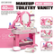 Wholesale Fashion Girls Beauty Products Make up Mirror Dressing Table Pretend Toy with Light and Music