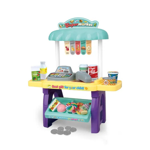 Trending New Arrivals DIY Shopping Games Supermarket Pretend Play Scanner Convenience Store Kitchen Set Miniature Toy for Kids