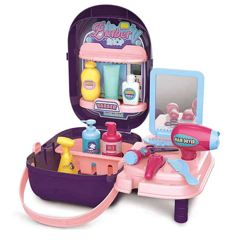 Wholesale Princess Fashion Beauty Cosmetic Portable Make up Box Kid Toys for Girl