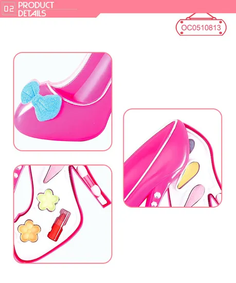 Wholesale Fashion Pink Make up Beauty High Heels Shape Girls Makeup Set Toys for Kids