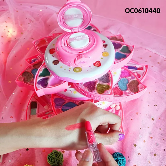 Wholesale Gift Play and Beauty Cosmetic Fashion Dresses Make up Makeup Sets Box Toy for Kids Girls