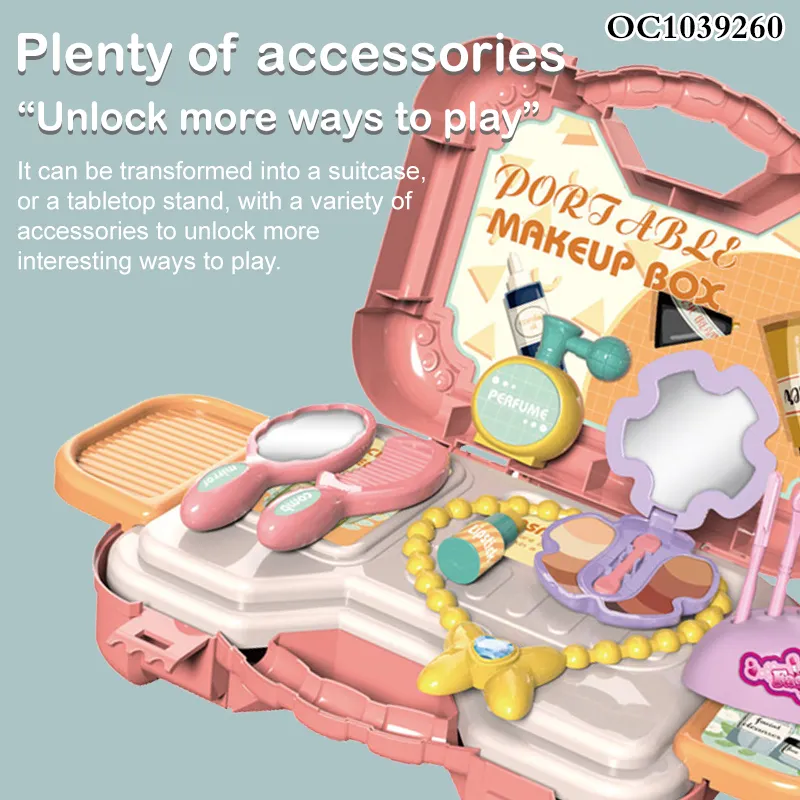 Wholesale Kids Pretend Play Makeup Kit Cute Portable Make up Cosmetic Toy for Girls Children