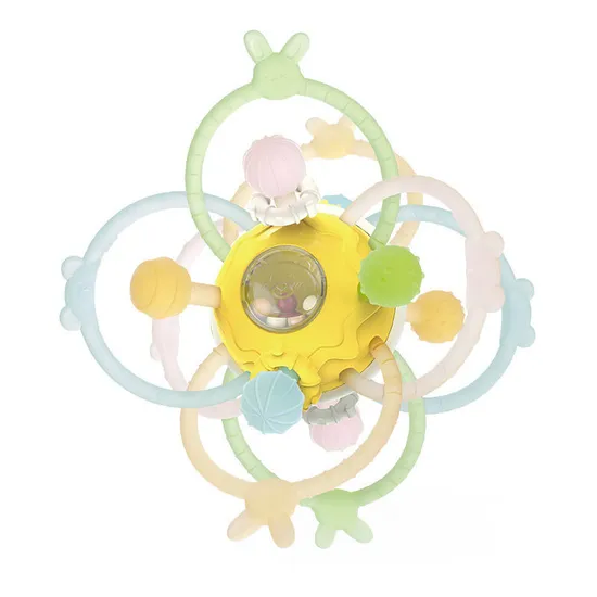 Wholesal Silicone Newborn Baby Gift Set Baby Teether Sensory Toys