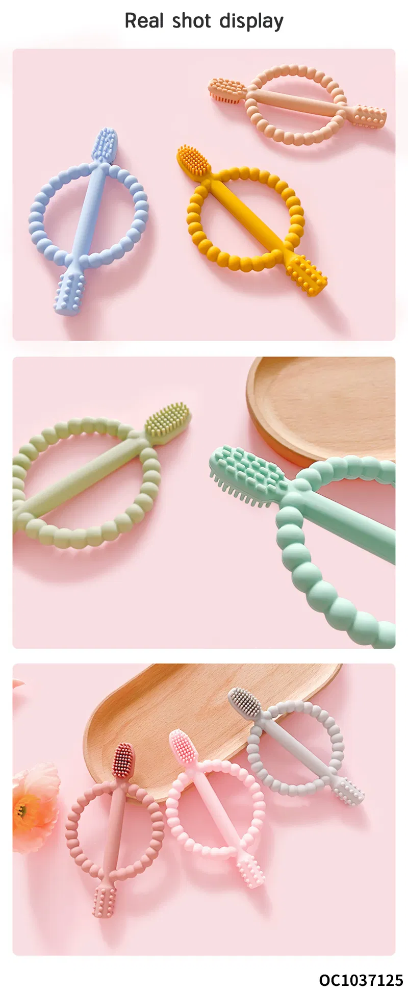 Wholesale New Lovely Toothbrush Shape Silicone Infant Baby Teether Comfort PC Toy Wholesale