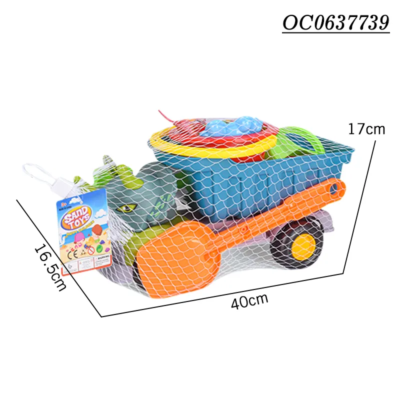 Wholesale Fun and Summer New Kids Shovel Baby Beach Sand Beach Dinosaur Truck Set Plastic Outdoor Toys