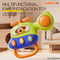 Educational Learning Toy Montessori Grasping Hand Bell Kids Toy Customized Non Toxic Plastic Baby Rattle Set Toys with Music