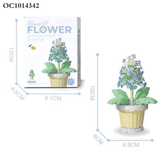 Wholesale Montessori Educational 202PCS Plastic Flower Popular DIY Handmade Building Block Sets Toy