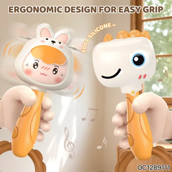Musical Instruments Hand Shaking Bell Plastic Baby Rattle Drum Toys Wholesale Best Selling Newborn Toys with Storage Box