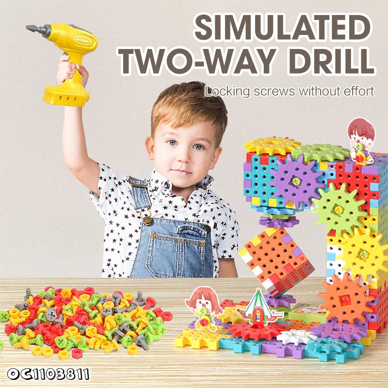 Wholesale Montessori DIY Educational Popular DIY Building Block Plastic Toy
