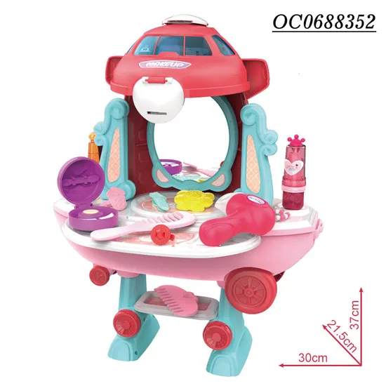 Wholesale Dresser Beauty Makeup Table Kid's Make up Toy Role Play Gift Set for Girls