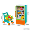 Simulation Food Plastic Toy Electric Mini Refrigerator Pretend City Play Houses with Supermarket Shopping Cart for Kids Children