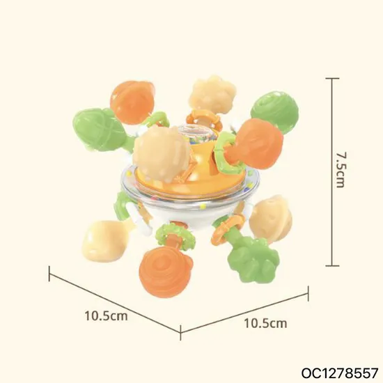 Wholesale Montessori Silicone Baby Teether Rattle Montessori Sensory Toys