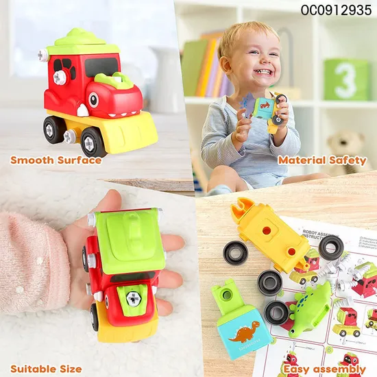 Wholesale Montessori Plastic Hand Educational Dinosaur Popular DIY Building Block Toy