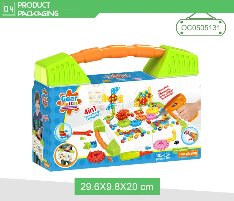 Wholesale Educational Montessori Plastic Popular DIY Creative Block Building Toy