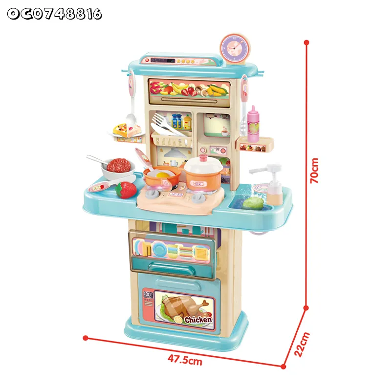 Wholesale Large Plastic Modern Kitchen Children Toys Plastic Children House Role Play Gift Set
