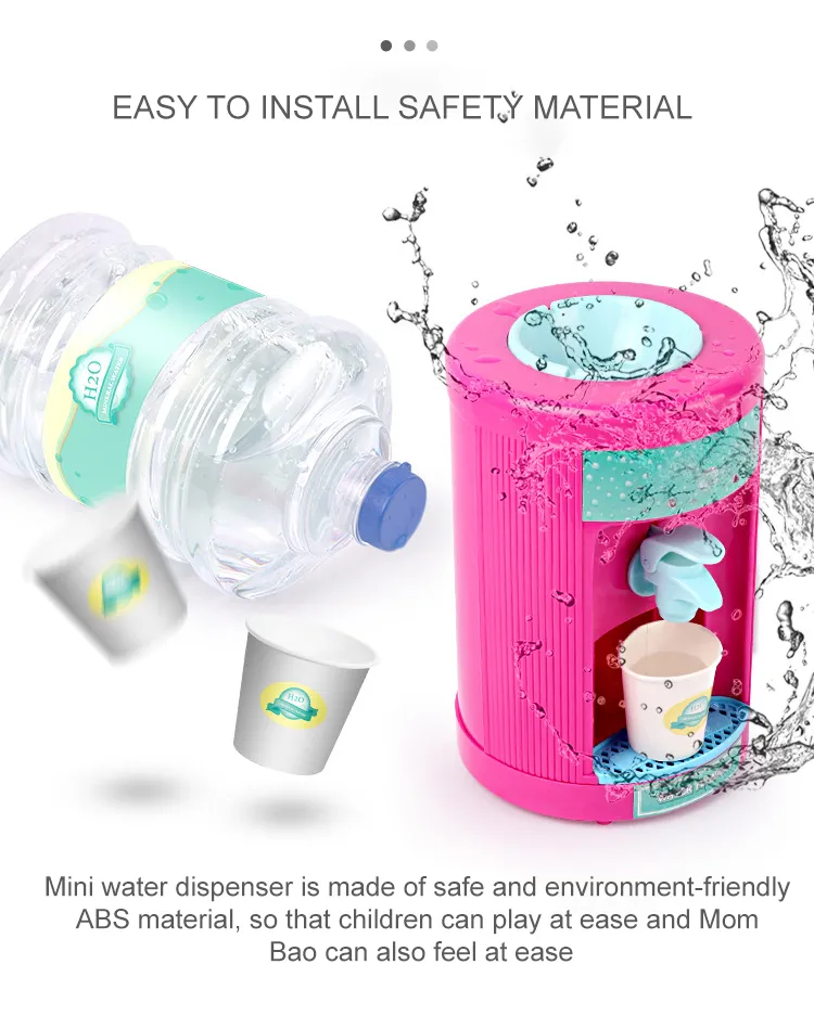 Wholesale Funny Mini Children's Plastic Kitchen Tool Appliance Drink Water Dispenser Small Toys for Kids Pretend Play