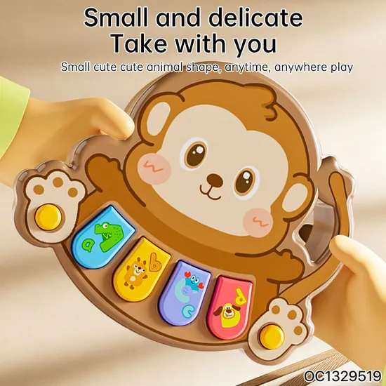 Wholesale Montessori Cute Cartoon Animal Monkey Baby Soothing Toys Set Electric Educational Musical Piano Keyboard for Wholesale