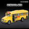 Wholesale Miniature Mini Car Friction School Bus Baby Music School Bus Toy Model for Kids with Light Sound