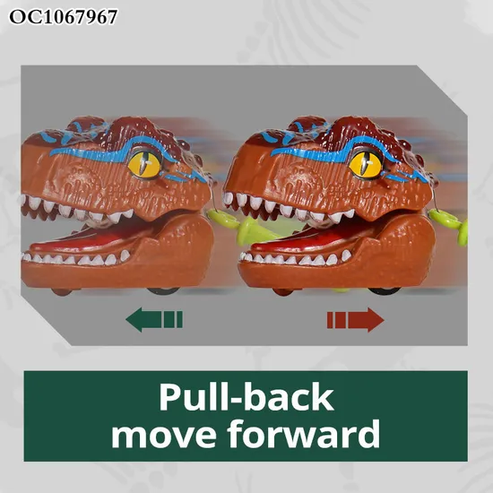 Wholesale Gifts Finger Dinosaur Pullback Custom Interactive Toy Miniature Cars for Children