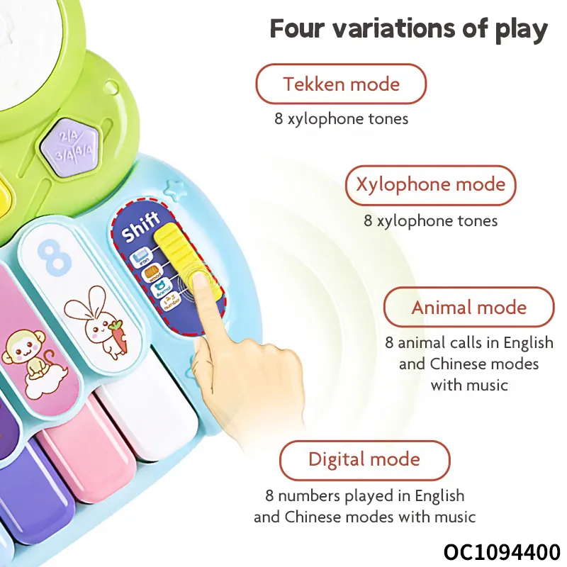 Wholesale Children Electronic Learning Toys Music Instrument Keyboard Piano Kids Education Drums Toy for Sale