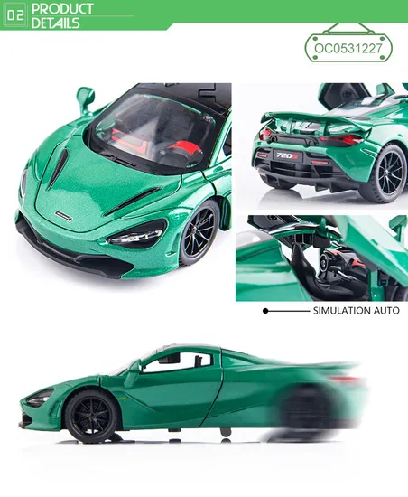 Wholesale Diecast Pullback Small Metal Alloy Mode 1: 32 Toy Car with Light and Sounds