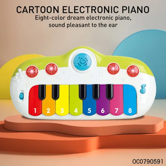 Wholesale Montessori Piano Kids Creative Musical Instrument Electronic Organ Rainbow Keyboard Toy