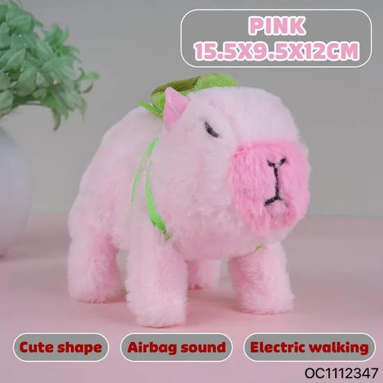 Wholesale Cute Stuffed DIY Kapibala Hot Selling Plush Doll Electric Walking Sound Dancing Toy