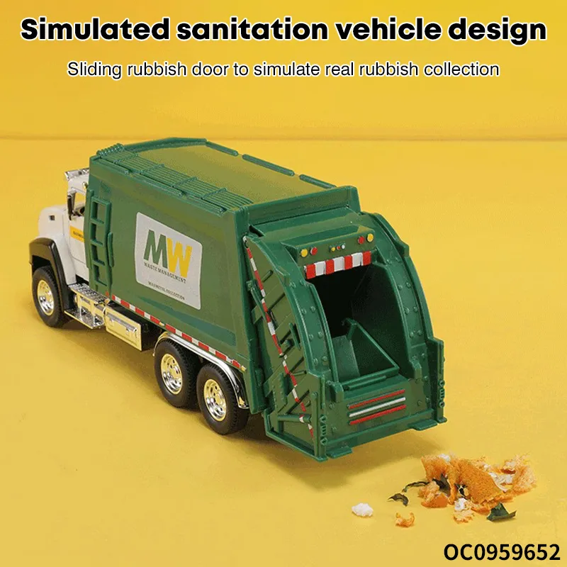 Wholesale Diecast 12PCS Metal Model Electric Truck Model 1: 50 Toys with Light Sound