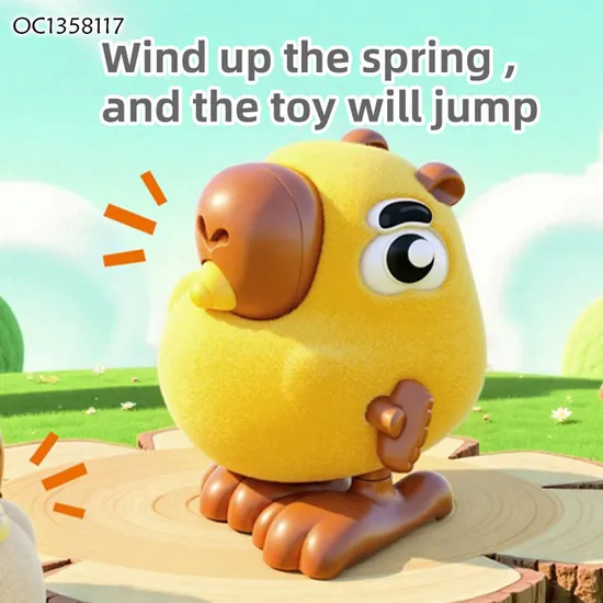 Wholesale Children Popular Hot Sale Jumping Wind up Animal Cartoon Cheap Plush Stuffy Toys