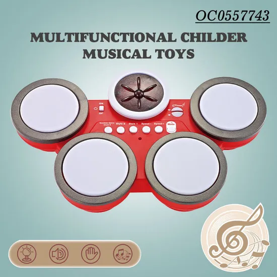 Wholesale Interesting Musical Plastic Children Instruments Electronic Baby Mini Drum Toy for Kids