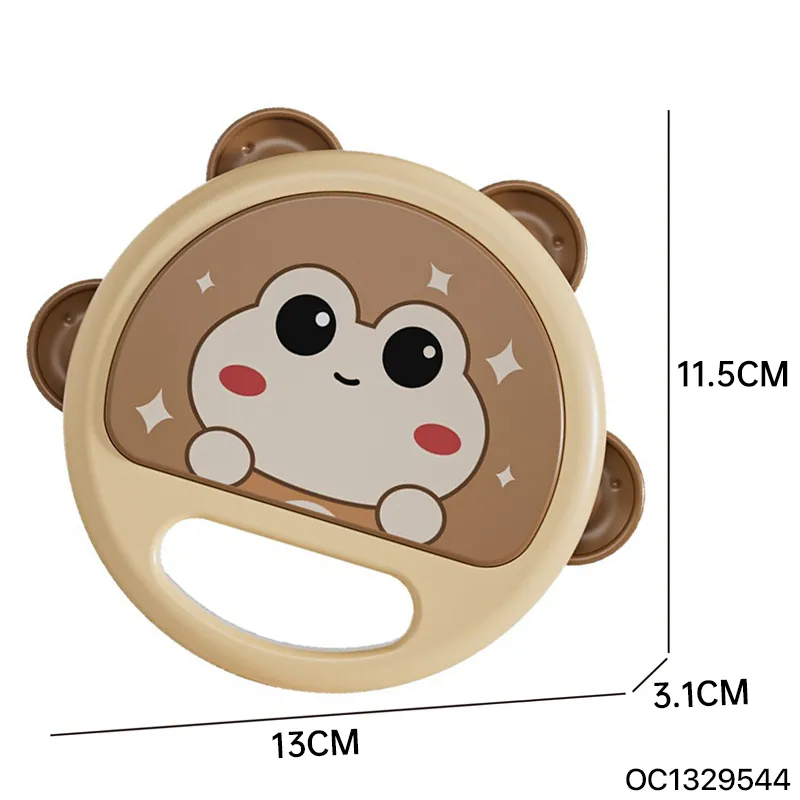 Wholesale Cartoon Frog Plastic Sensory Music Soothing Happy Montessori Hand Drum