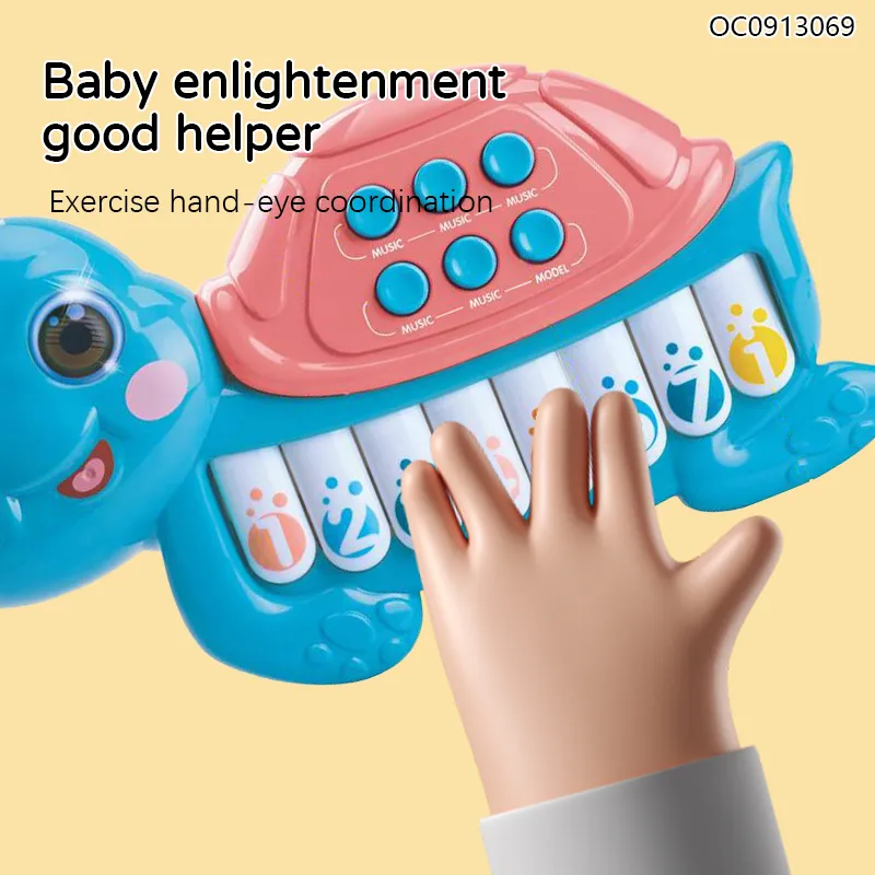 Wholesale Interactive Cartoon Electronic Musical Instruments Cartoon Light-up Keyboard Toy with Music