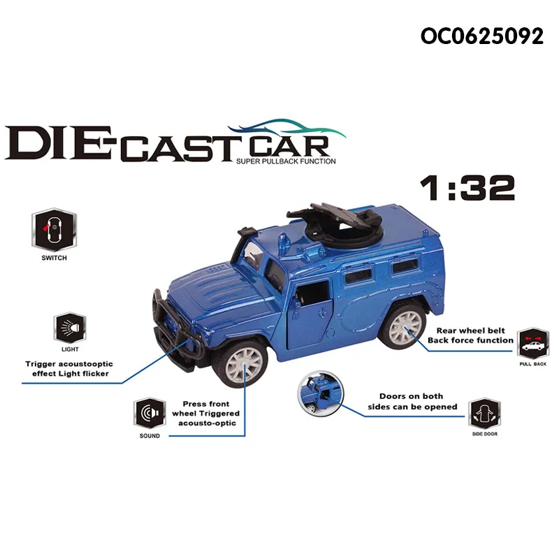 Wholesale Diecast Pull Back Miniature Cars Metal 1: 32 Scale Model for Kids