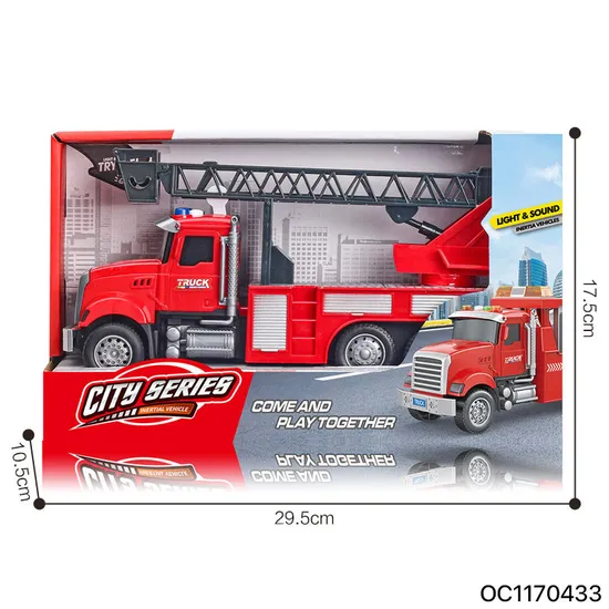 Wholesale Construction 1: 18 Scale Friction Educational Folding Fire Toy Models Truck