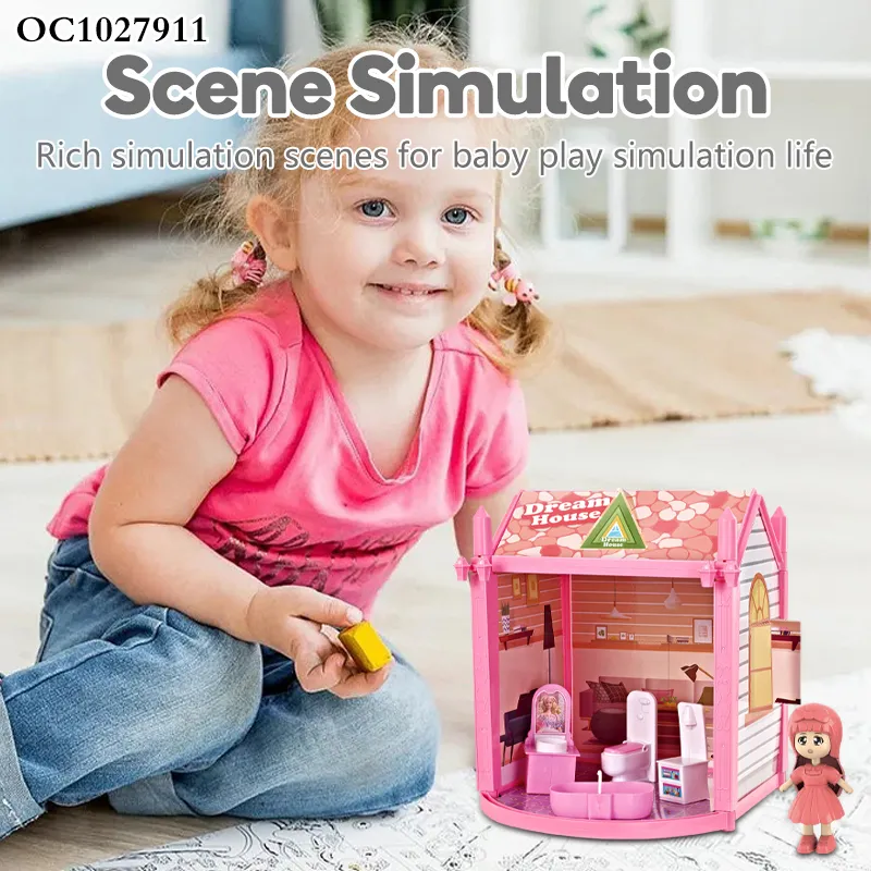 Wholesale Self DIY Portable Toys Miniature Doll House Miniature Doll House for Children