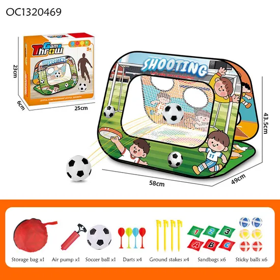 Wholesale Portable Interactive Folding Football Mini Soccer Game Ball Outdoor Sports Equipment Goal