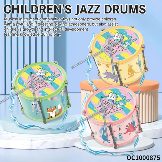 Wholesale Happy Plastic Children Baby Cartoon Plastic Musical Instruments Hand Drum