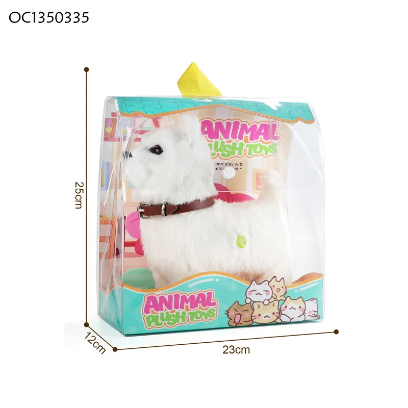 Wholesale Kids Plastic Battery Operated Dog Model Custom Plush Stuffed Animal Walking Toy