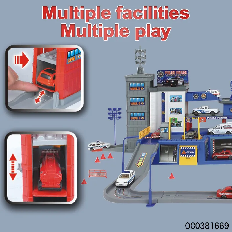 Wholesale Mini Children Diecast Metal Diecast Car Slide Car Race Track Toy