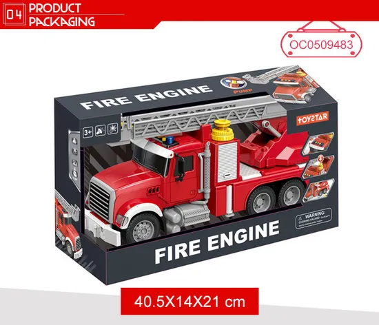 Wholesale Friction Truck Children Miniature Fire Mini Car Toys Model with Light Sound