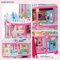 Wholesale Baby Pink Girls Room Doll House Furniture Living Plastic Children House Play Room Gifts Set for Children